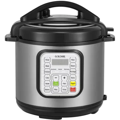 Goldair 6 Litre Electric Stainless Steel Pressure Cooker