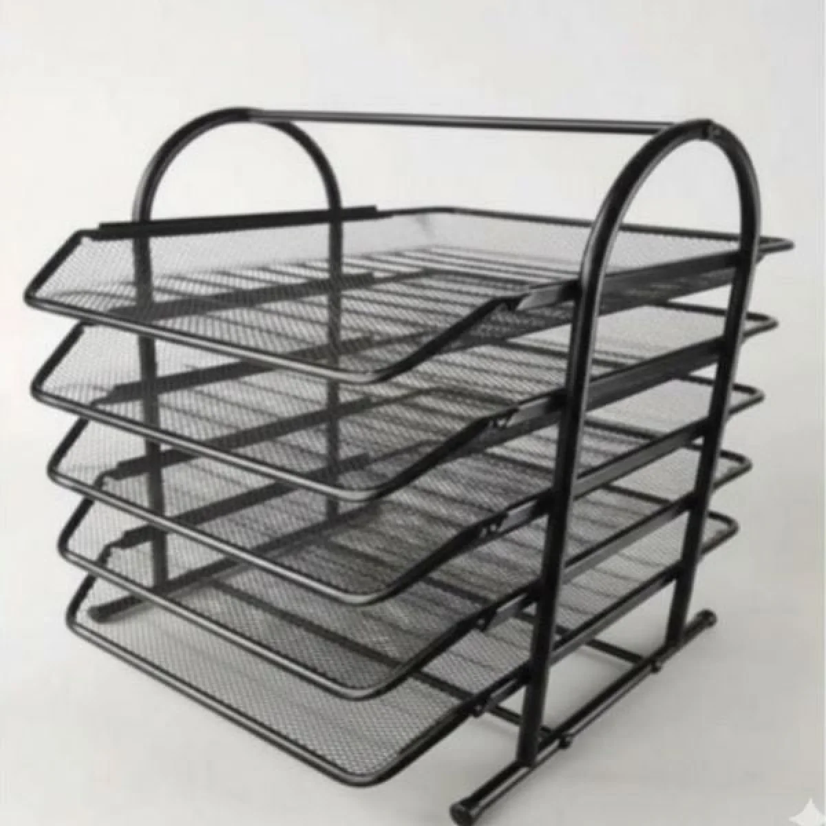 5-Tier Metal Mesh Desk File Organizer